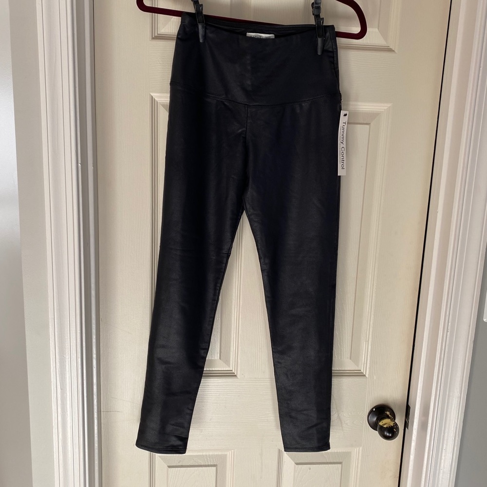 Rachel Zoe tummy control faux leather leggings